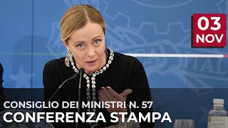 Conferenza stampa del Consiglio dei Ministri n 57 [upl. by Horvitz438]