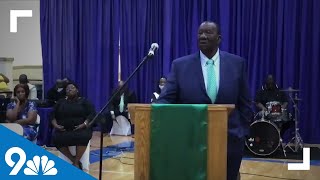 Demaryius Thomas uncle delivers remarks at funeral service [upl. by Laufer576]