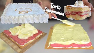 TORTA DIPLOMATICA FACILE ricetta veloce con Savoiardi [upl. by Niroc]