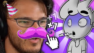 Reacting to Markiplier playing my game [upl. by Auqinet]