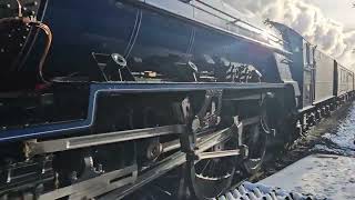 Peppercorn A2 60532 quotBlue Peterquot Steaming through Swinton train station [upl. by Sul882]