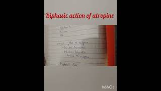 Biphasic action of atropine atropine katzung pharmamcology nursing pharmacist pharma [upl. by Nialb]