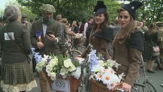 1000 cycle London’s streets in their finest tweed [upl. by Cherye308]