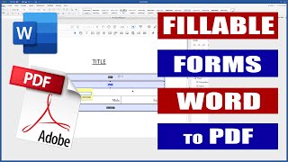 Create a Fillable Form and convert into a PDF Fillable Form  Microsoft Word Tutorials [upl. by Aisirtap]