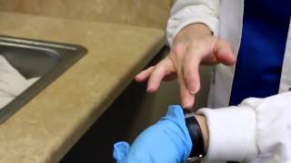 CNA Skill Training Sterile Technique Glove Removal [upl. by Trah]