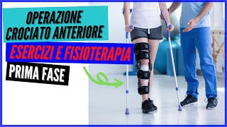 RIABILITAZIONE GINOCCHIO LEGAMENTO CROCIATO ANTERIORE esercizi e fisioterapia [upl. by Bevers]