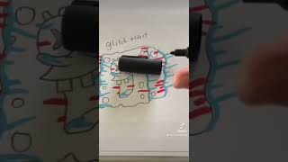 Drawing SpongeBob square pants glitch effect with posca markers￼ [upl. by Aciemaj]