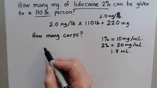 Dental Local Anesthetic Calculations Pt 1 [upl. by Namrak497]