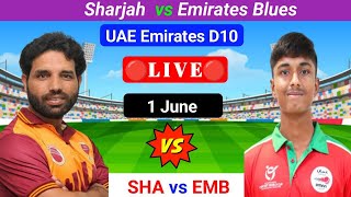 SHA vs EMB Live  UAE Emirates D10 Live  UAE T10 Live Match Today  T10 Live Match  Prediction [upl. by Seda]