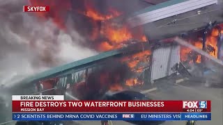 Fire Destroys Two Waterfront Businesses [upl. by Pisarik]