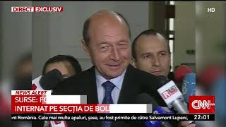 Traian Băsescu a fost internat la Spitalul Militar din Bucureşti [upl. by Ja]