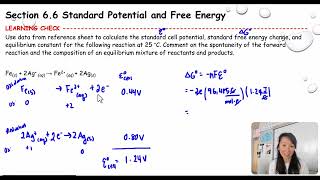 Standard Cell Potential and Free Energy Part 2 [upl. by Enelym597]