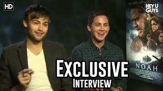 Douglas Booth amp Logan Lerman  Noah Exclusive Movie Interview [upl. by Witha]