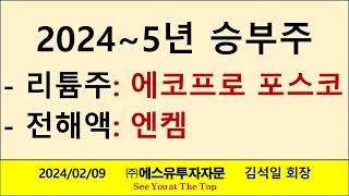 202425년 한국 증시를 이끌어갈 주도주 에코프로 포스코 엔켐 [upl. by Ahsaet6]