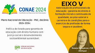 CONAE2024 EIXOS TEMÁTICOS Eixo V  Valorização de profissionais da educação [upl. by Anirret722]