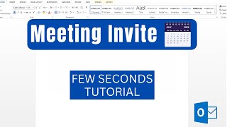 How to send meeting invitation  Outlook [upl. by Kenley921]