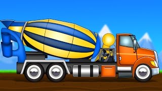 concrete mixer  formation and uses  videos for kids  construction vehicles [upl. by Jammal659]