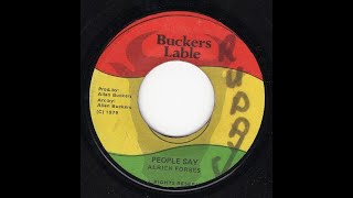 Alric Forbes  People Say Buckers Lable with People Say Version 1979 [upl. by Adnotal]