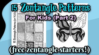 Zentangle Patterns for Kids  Part 2 [upl. by Urissa]