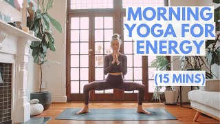 15 Minute MORNING YOGA To Feel Connected  Energised  Energising Morning Yoga Flow all levels [upl. by Lectra]