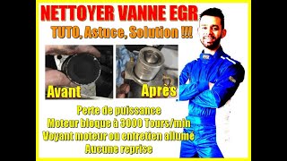 🔵🔵Nettoyer Vanne EGR perte de puissance bloqué à 3000 tours Voyants allumés Solution  👨‍🔧🔵🔵 [upl. by Norud]