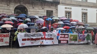 Concentración de educadoras infantiles en Vigo por la huelga de escuelas infantiles privadas [upl. by Adnelg518]