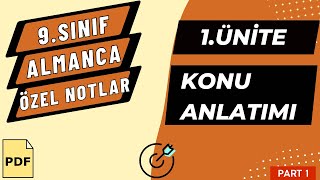 9Sınıf Almanca 1Ünite 1Bölüm Konu Anlatımı PDF [upl. by Lynnea]