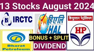 Top 13 High dividend Stock Bonus or Stock split declared  Dividend in August [upl. by Cud]