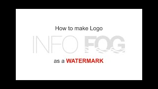 How to make a logo as a watermark  watermark in coreldraw  watermark  Beginner guide  Infofog [upl. by Niwrehs]