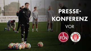 Die Pressekonferenz vor dem Spiel beim 1 FC Nürnberg [upl. by Nue]