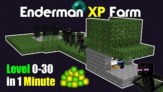 Minecraft Enderman XP Farm Tutorial 120  Easy Super Fast XP Farm [upl. by Adnilreh]