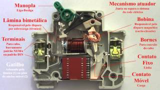 Como é o interior de um disjuntor unipolar 22 [upl. by Nibas]