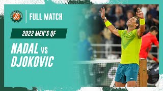 Nadal vs Djokovic 2022 Mens quarterfinal Full Match  RolandGarros [upl. by Hameerak]