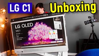 LG C1 OLED TV 2021 Unboxing Setup amp Picture Settings [upl. by Sallie]