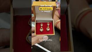 Daily wear earrings latest design 22karat hallmarked Jagdish jewellers ramnagar indianearrings [upl. by Recnal]