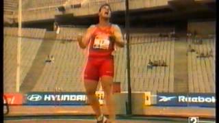 Moises Campeny Campeón de España de lanzamiento de martillo en Barcelona 2000 [upl. by Amersham]