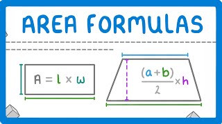 GCSE Maths  How to Find the Area of Rectangles Parallelograms Triangles and Trapeziums 105 [upl. by Diandre]