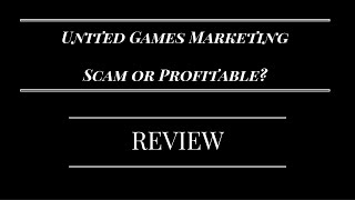 United Games Marketing Review  United Games Scam or Profitable [upl. by Jewett]