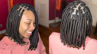 How To Asymmetrical Braided Bob [upl. by Rahsab]