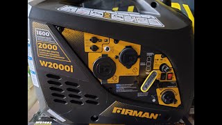 Costco Sale Item Firman W01682 W2000i 2000w 1600w watt Generator Unboxing Setup and Review By a Noob [upl. by Alidia988]