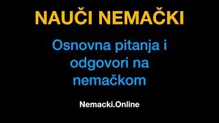 Nemački jezik 5 osnovna pitanja i odgovori na nemačkom  NemackiOnline [upl. by Atnuahs]