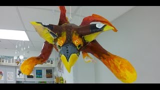 How to Make Paper Mache Alebrijes  Step Four Painting [upl. by Einhoj]