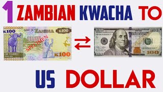 American Dollar to Zambian Kwacha Rates Today 06 JULY 2024 USD  ZMW [upl. by Tymon]