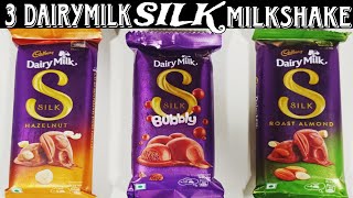 3 Dairy Milk Silk Milkshake  ASMR chocolatemilkshake [upl. by Ellehs]