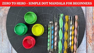 Zero to Hero  10  Dot mandala  Simple Design  For very beginners  2023  ATM Creations [upl. by Charbonnier]