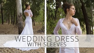 How to sew a wedding dress with sleeves Sewing tutorial [upl. by Godrich]