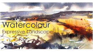 Expressive Watercolour Landscape Demonstration Video by Adrian Homersham [upl. by Aldus342]