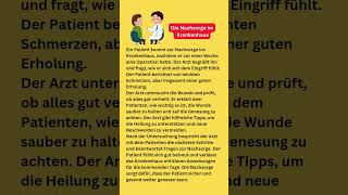 Nachsorge im Krankaenhaus deutschlernen germanlessons lernedeutsch learngerman foryou [upl. by Travax]