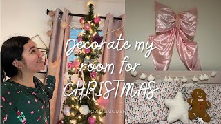 Decorate my bedroom for Christmas ✨💕🎅🏻🎄 [upl. by Annaitsirk]