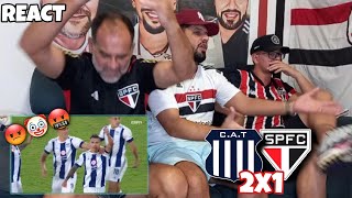 REACT TALLERES 2X1 SÃO PAULO  ESTREAMOS COM PE ESQUERDO QUE FASE RUIM [upl. by Aneeg]